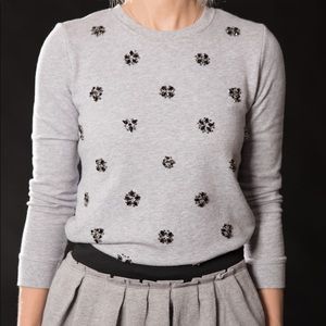 Michael Kors grey embellished sweater XS